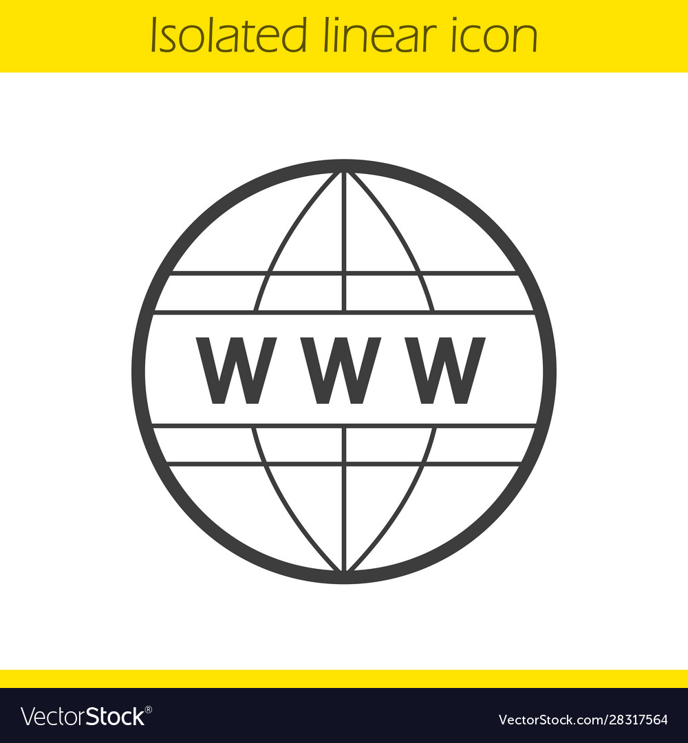 Global network linear icon vector image Global network linear icon