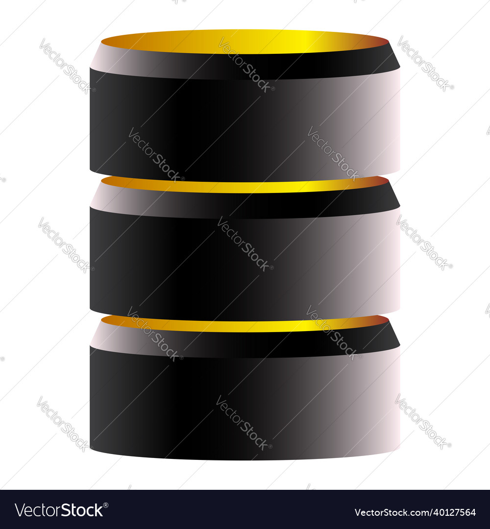 Hdd hard disk drive mainframe computer stacked vector image Hdd hard disk drive mainframe computer stacked