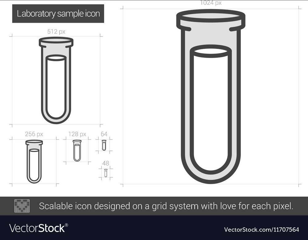 Laboratory sample line icon
