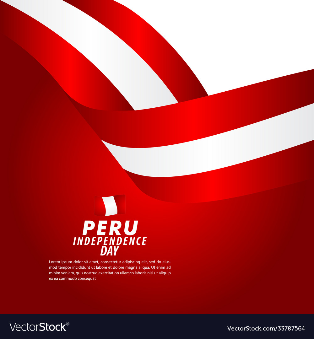 Peru independence day celebration template design