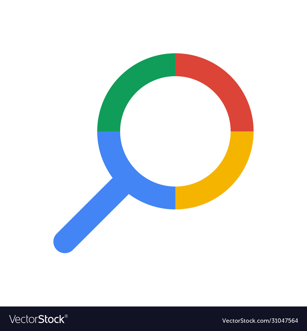 Search find colored icon flat