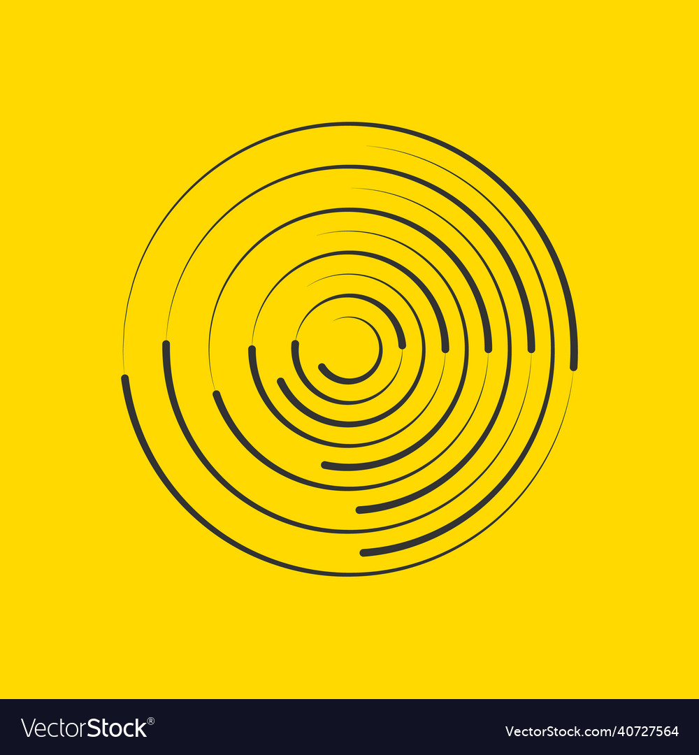 Set of black halftone circle speed lines motion vector image Set of black halftone circle speed lines motion