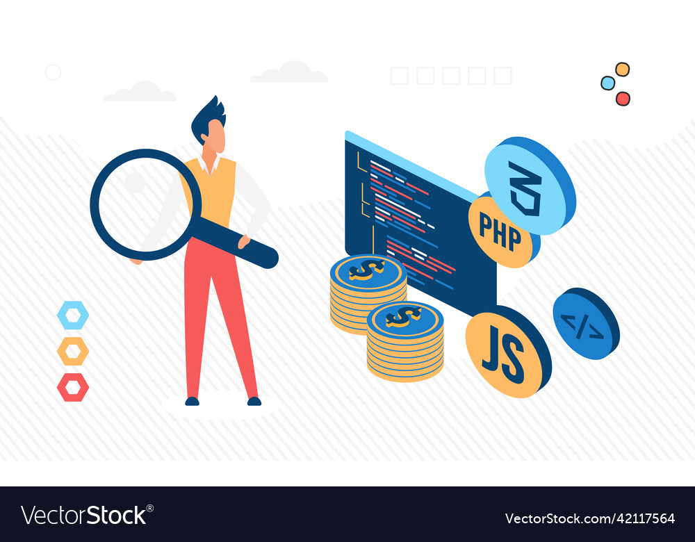 Software programming development languages Vector Image