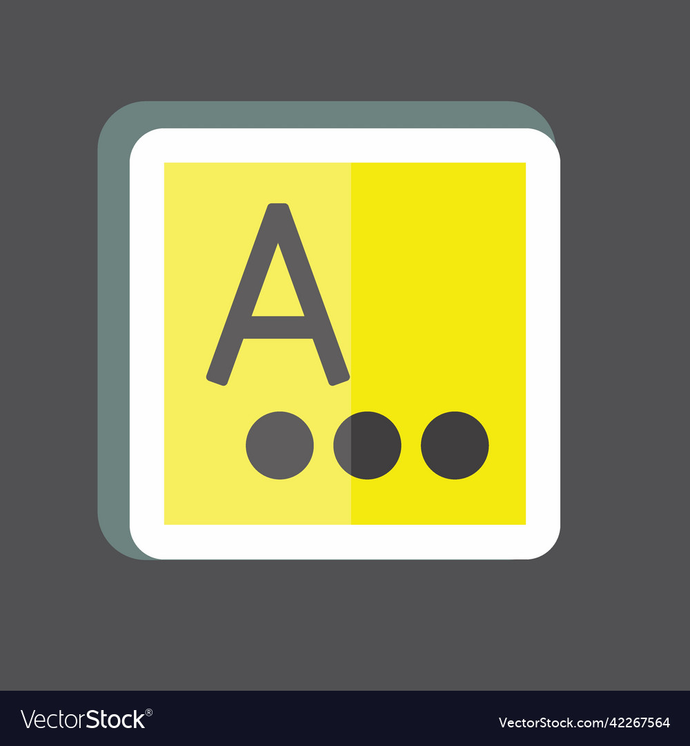 Sticker language input suitable for mobile apps vector image Sticker language input suitable for mobile apps