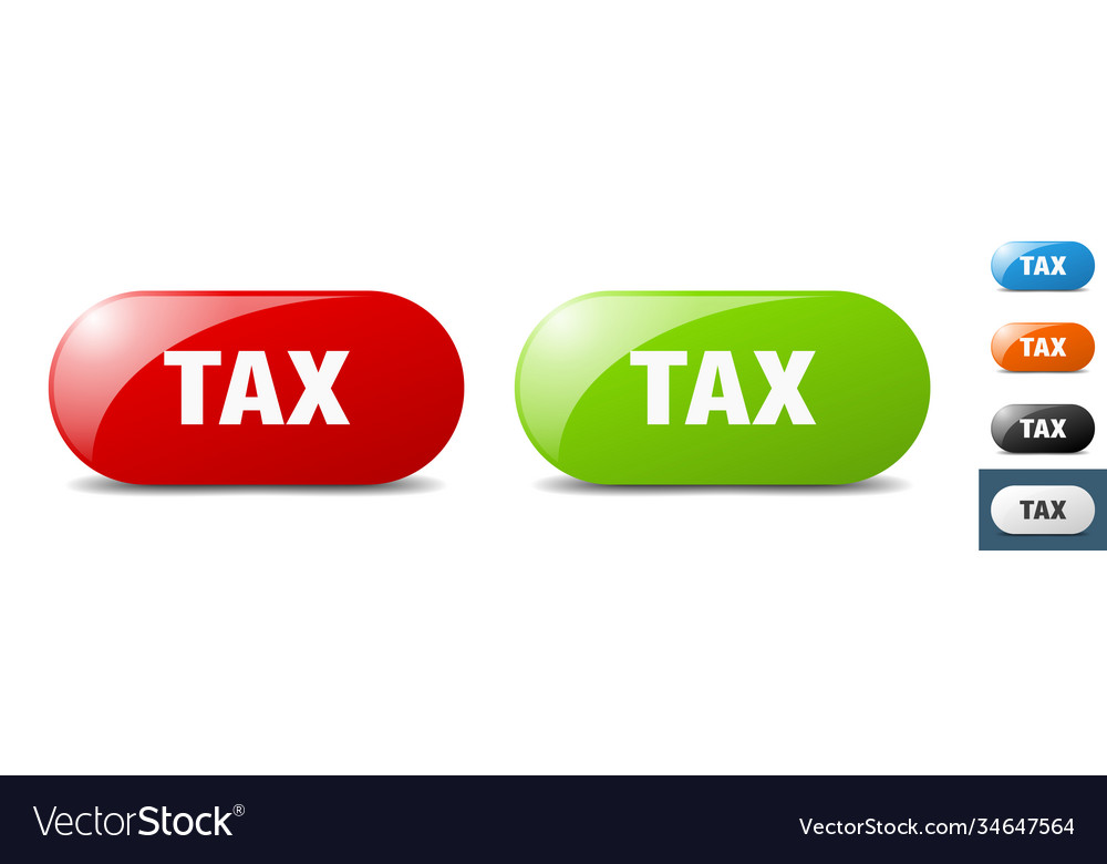 Tax button key sign push set