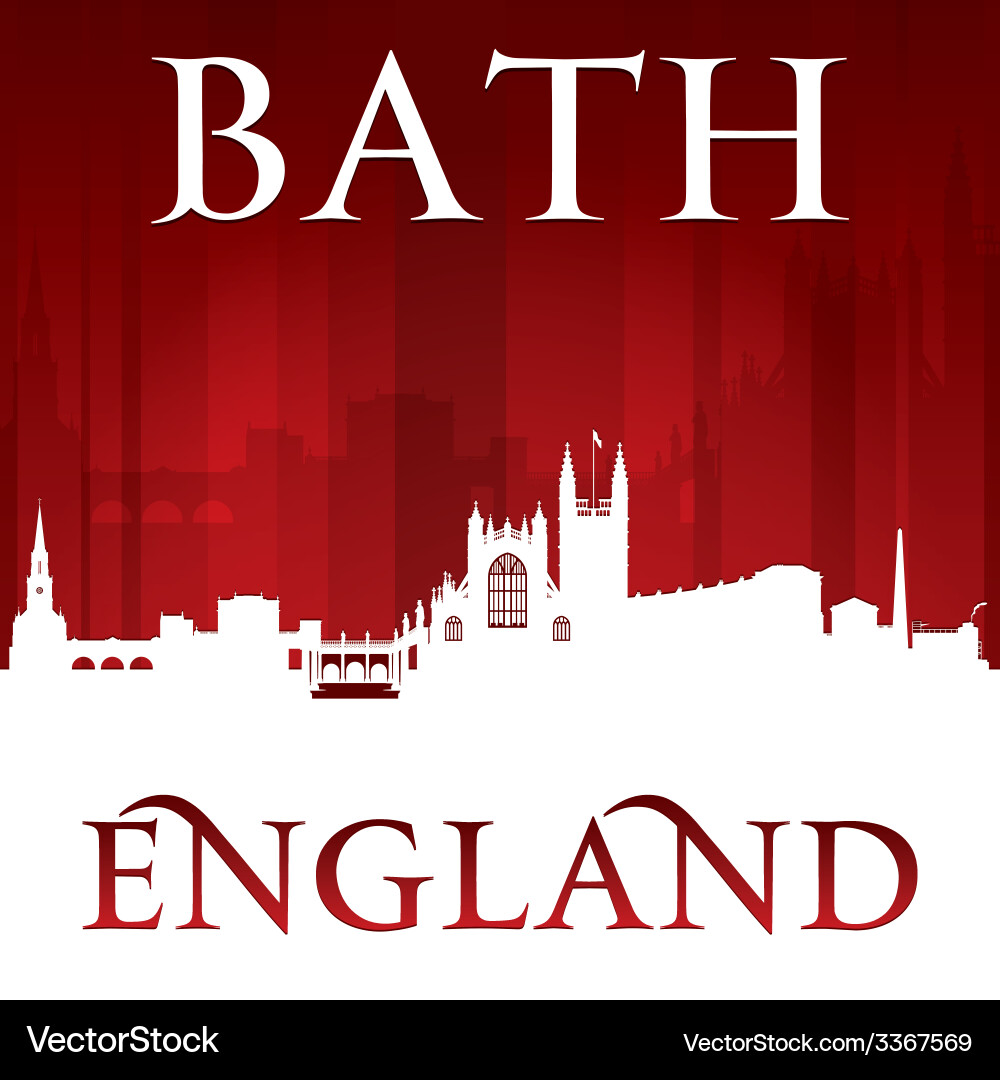 Bath england city skyline silhouette Royalty Free Vector