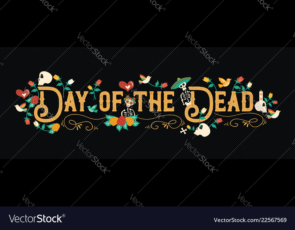 Day Of The Dead Mexican Celebration Web Banner Vector Image