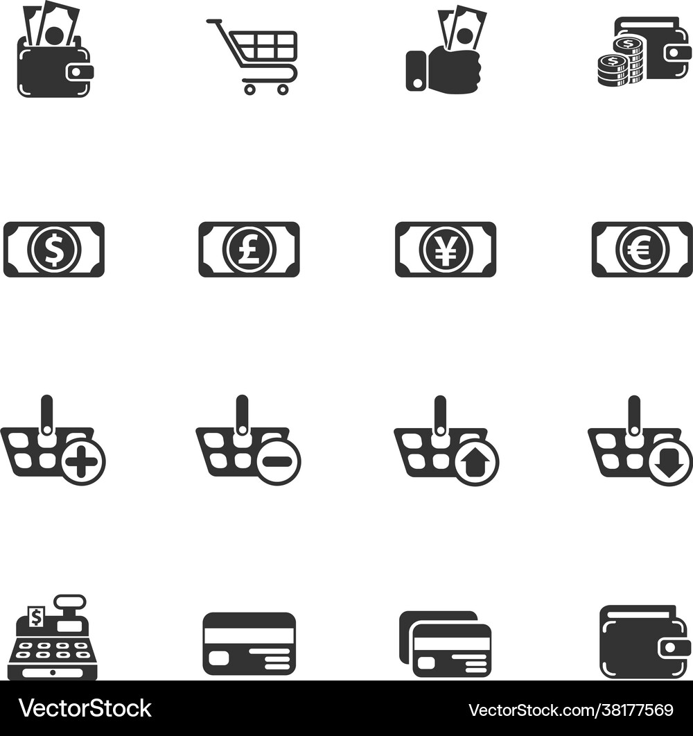 E-commerce icon set Royalty Free Vector Image - VectorStock