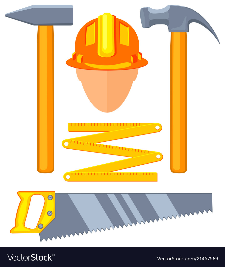 Handyman Tools Cartoon Set