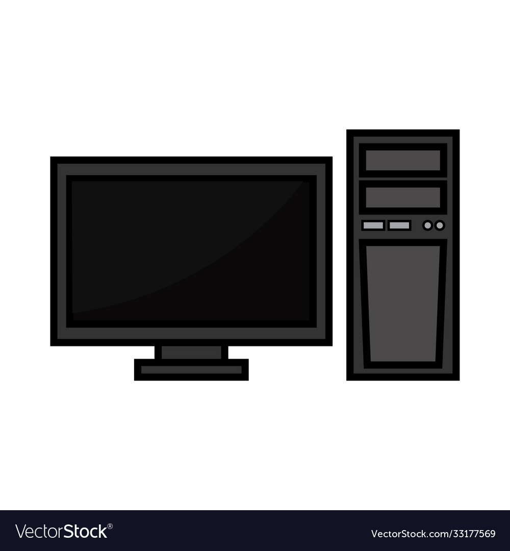 Isolated desktop computer icon
