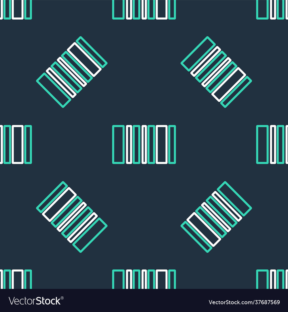 Line barcode icon isolated seamless pattern vector image Line barcode icon isolated seamless pattern