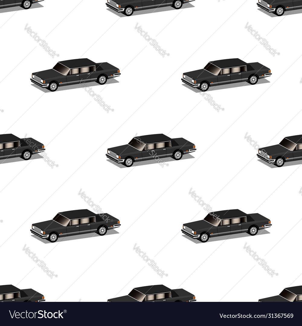 Seamless pattern with clipping mask limousine