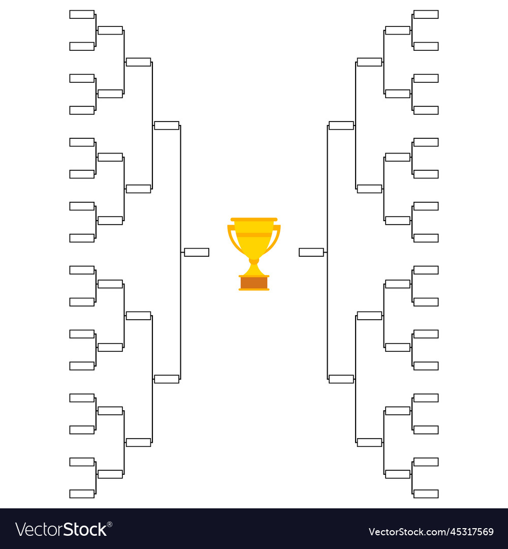 Set of bracket sport tournament blank elimination Vector Image