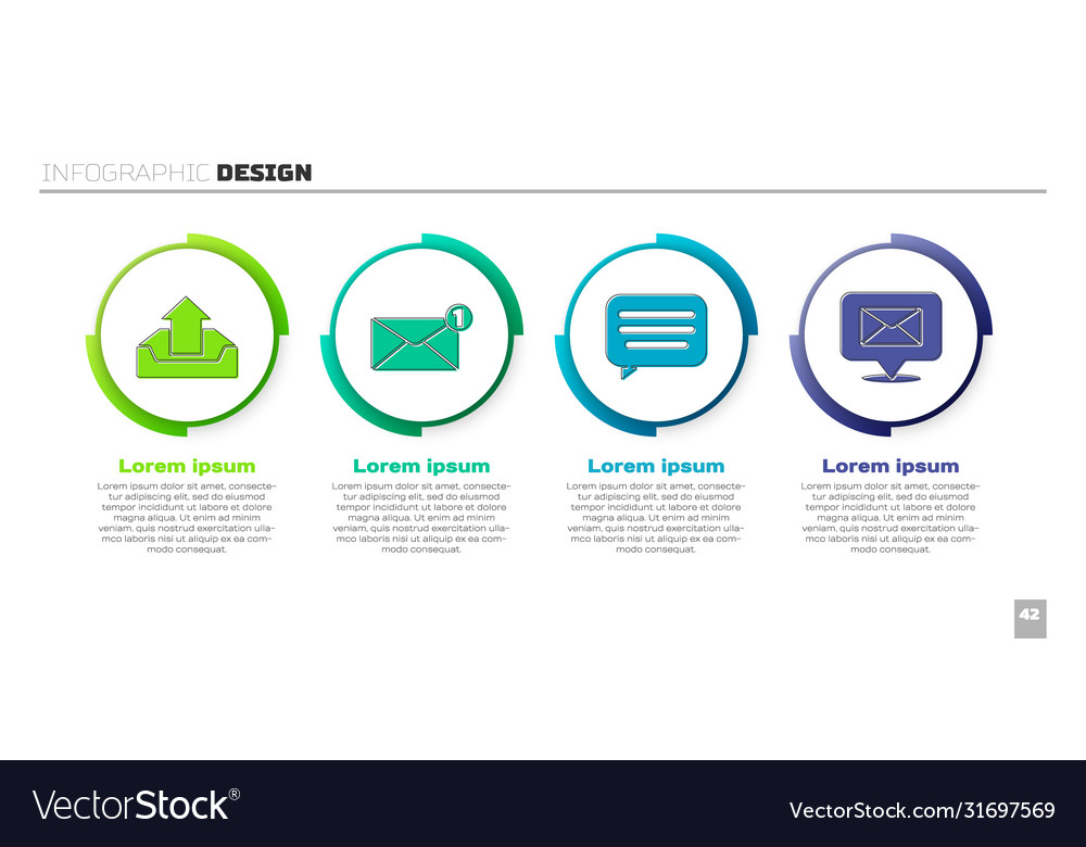 Set upload inbox envelope speech bubble chat vector image Set upload inbox envelope speech bubble chat