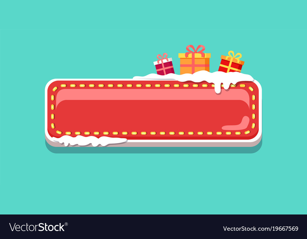 Snowy Gift Button Icon