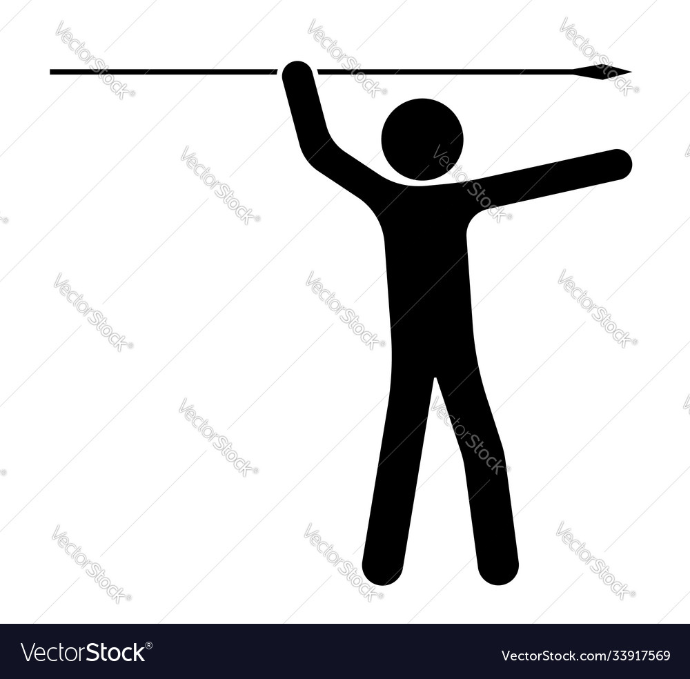 Premium Vector  Stick figure man pulls his hand up, isolated, vector