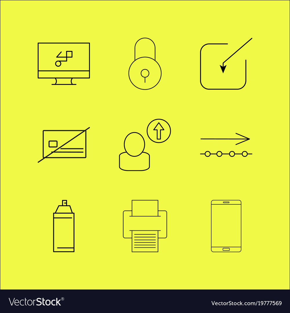 Web linear icon set simple outline icons