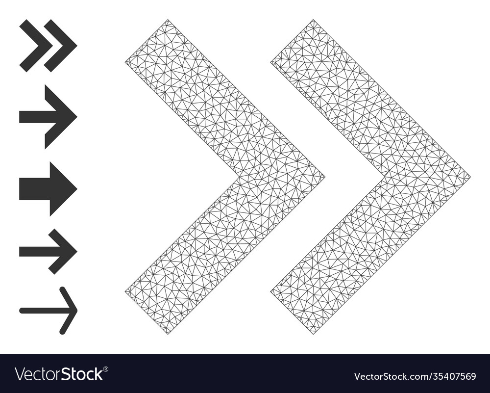 Web net shift right icon with simple symbols vector image Web net shift right icon with simple symbols
