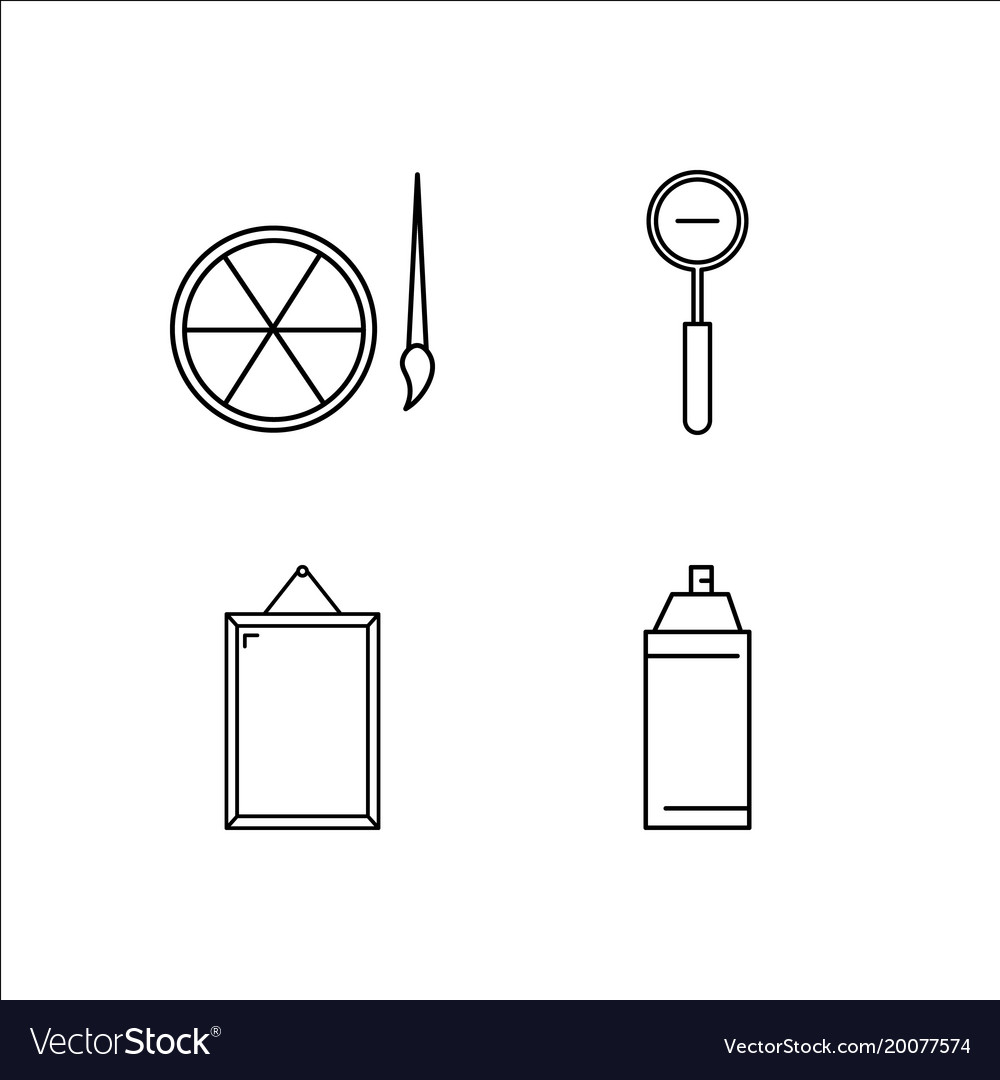 Design and studio simple linear icon setsimple