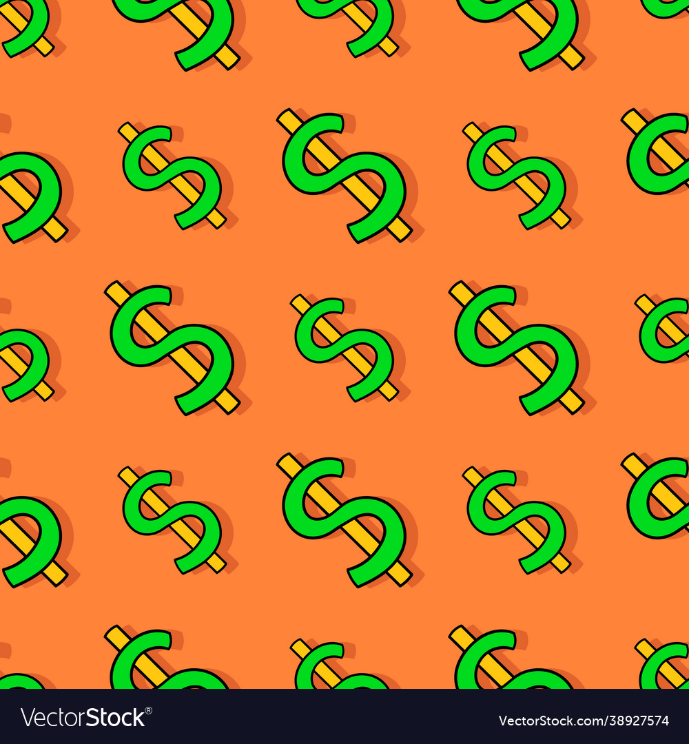 Dollar wealth seamless repeat pattern background