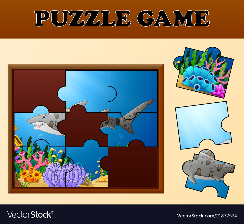 Educational puzzle game for preschool children wit