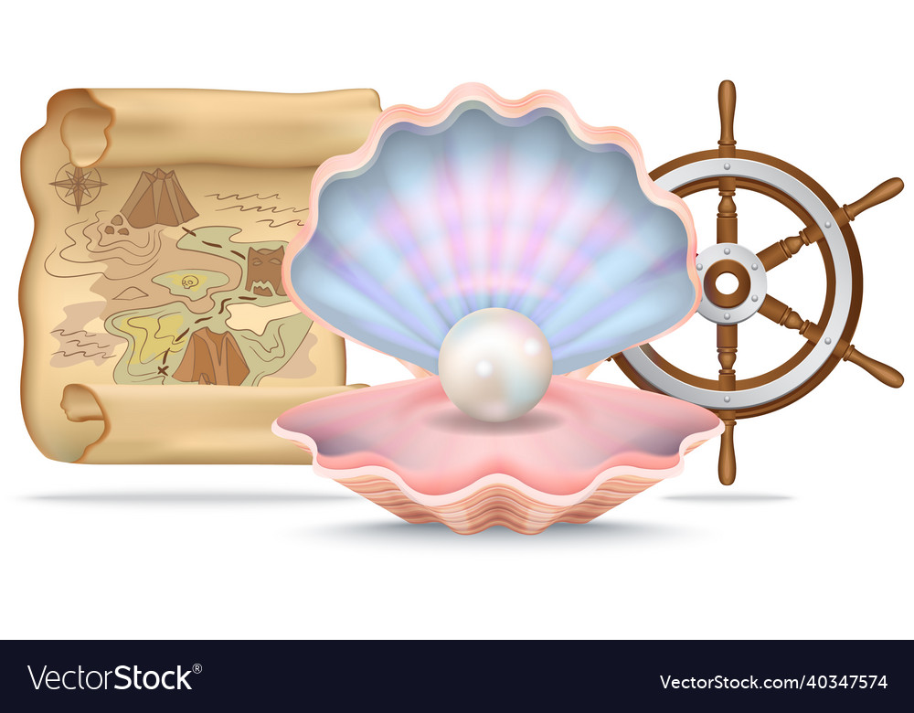 Marine-Inventar auf rosa tropischen Hintergrund vector image Marine-Inventar auf rosa tropischen Hintergrund