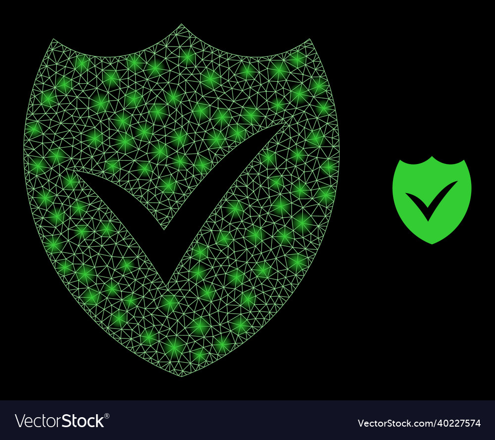Mesh net valid shield with majestic Vector Image Mesh net valid shield with majestic