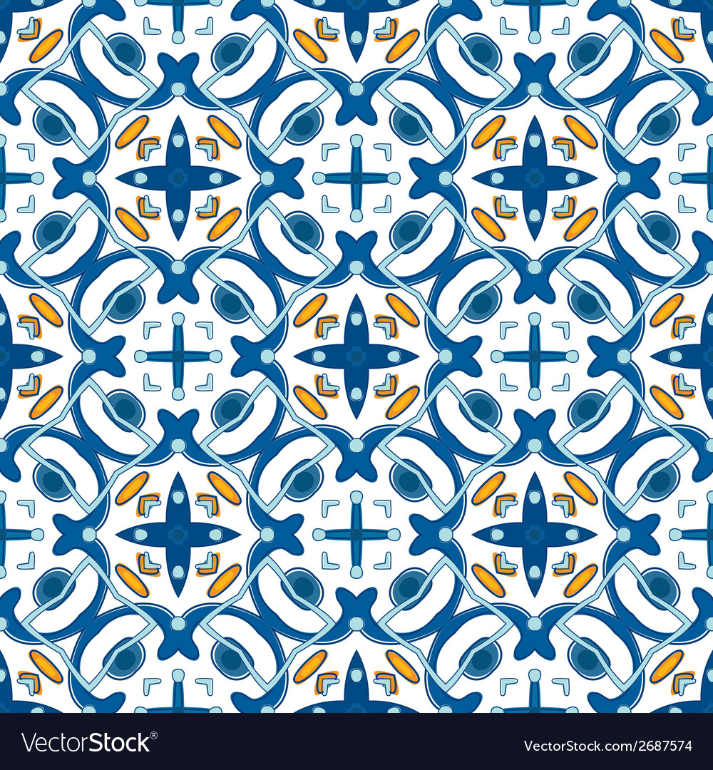 Portuguese Tile Royalty Free Vector Image Vectorstock Portuguese Tile Vector Image