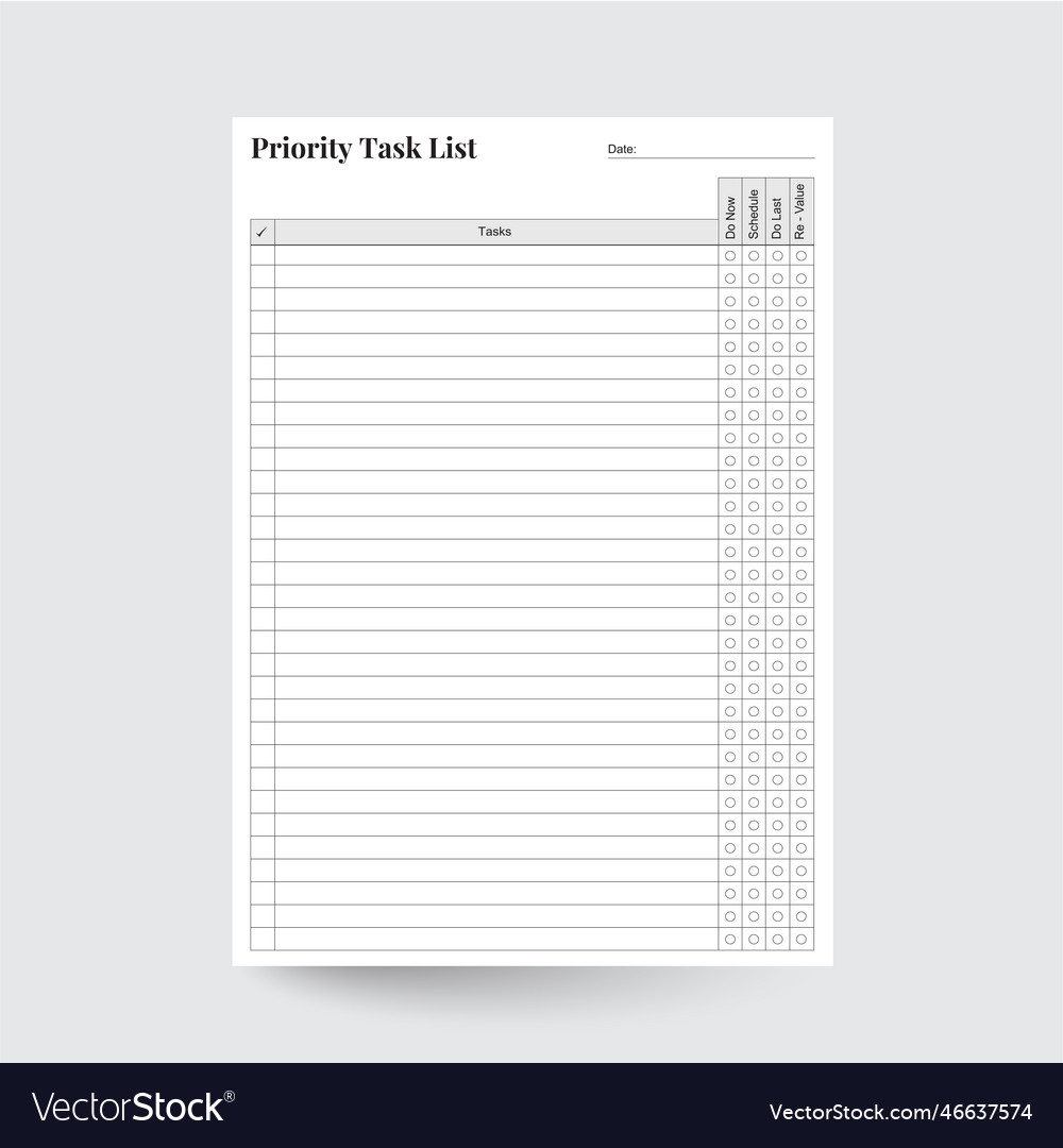 Priority task list