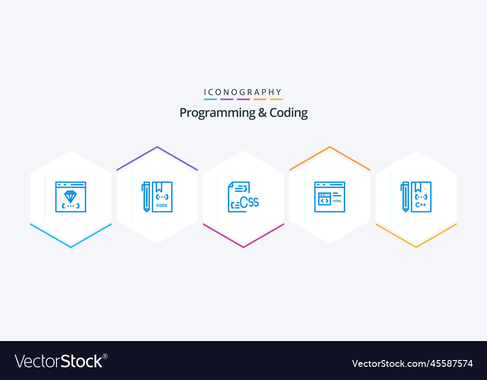 Programmierung und Kodierung 25 blaue Icon-Pack