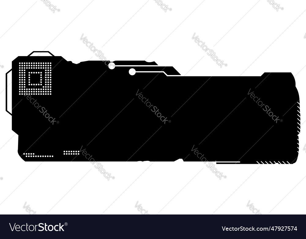 Rectangular design clipart in tech style isolated