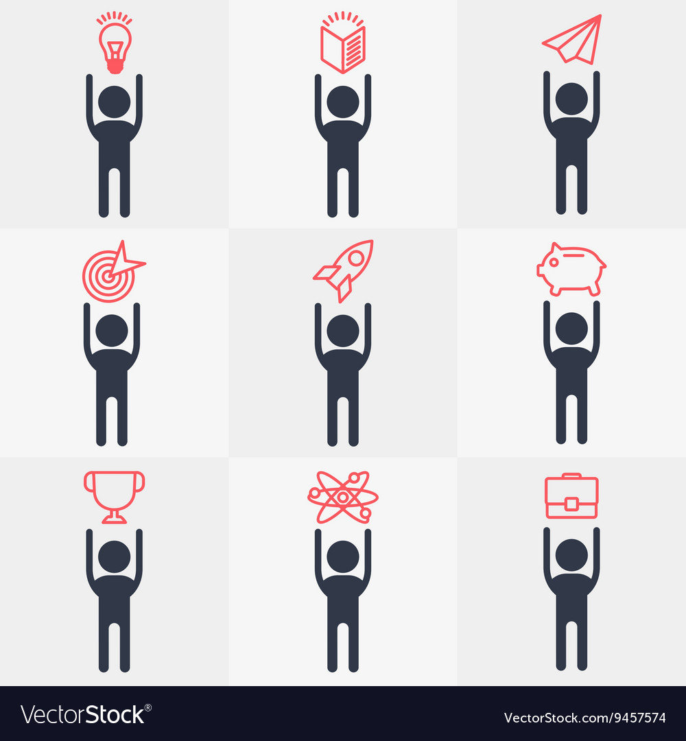Set of icon people objects