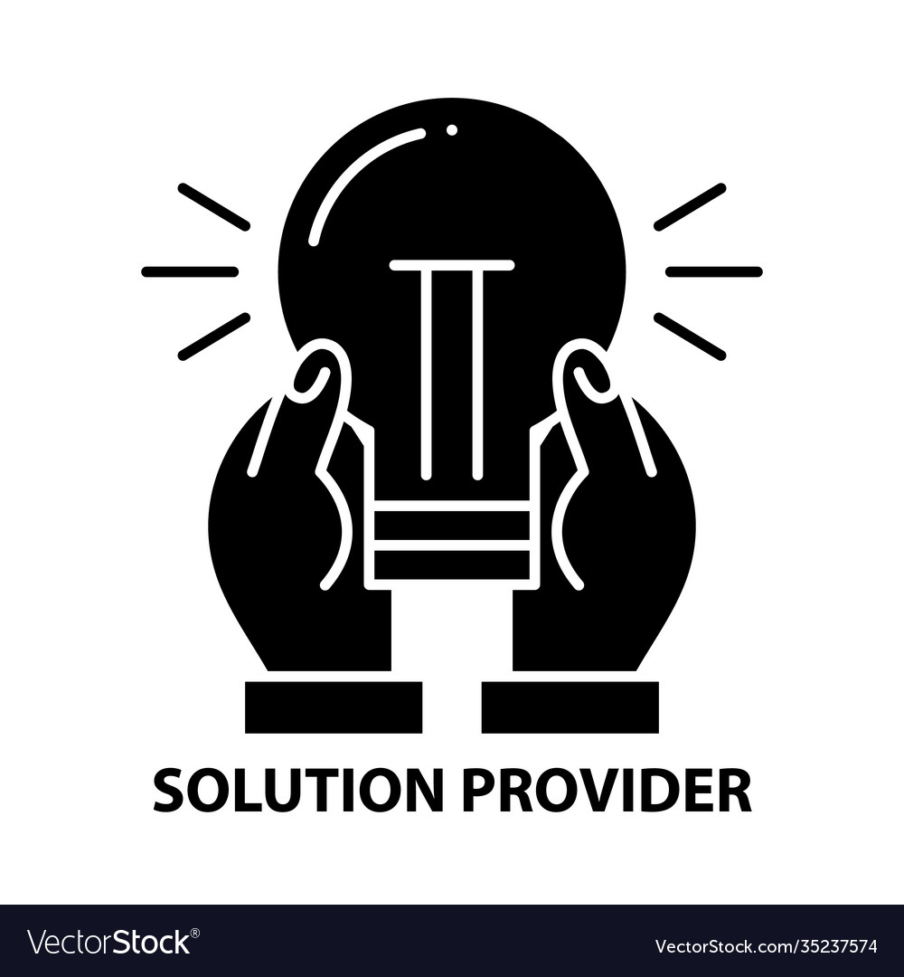 solution-provider-icon-black-sign-royalty-free-vector-image