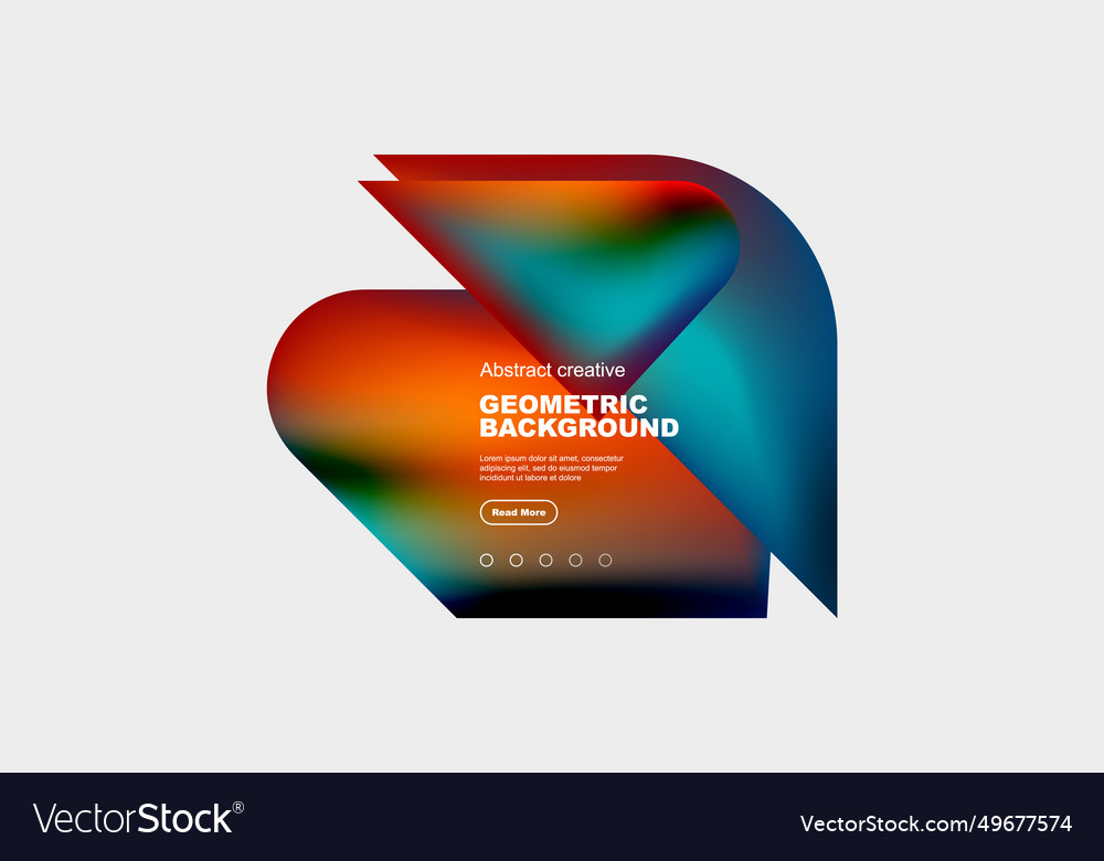 Square and triangle design with fluid gradients Vector Image