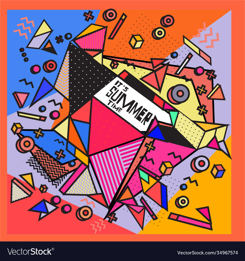 Triangle geometric forms for summer design event