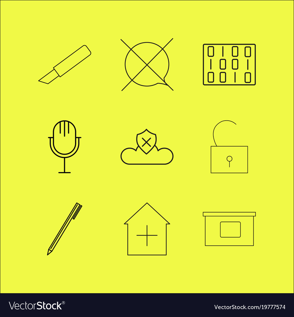 Web linear icon set simple outline icons