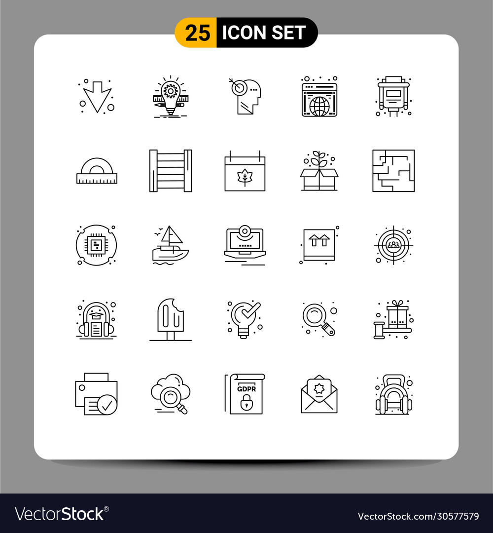 25 universal line signs symbols port website