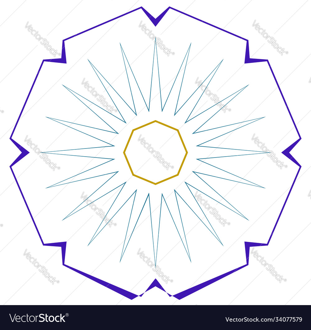 Abstract random geometry shape generative art vector image Abstract random geometry shape generative art