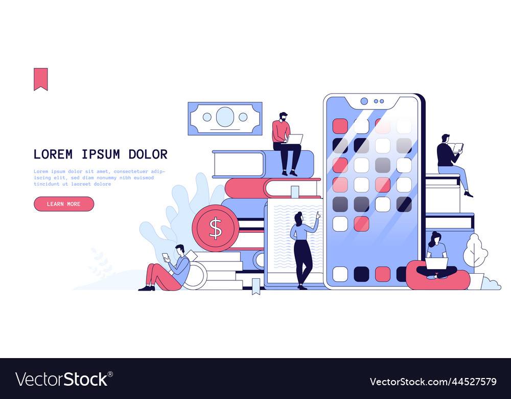 Application development landing page template