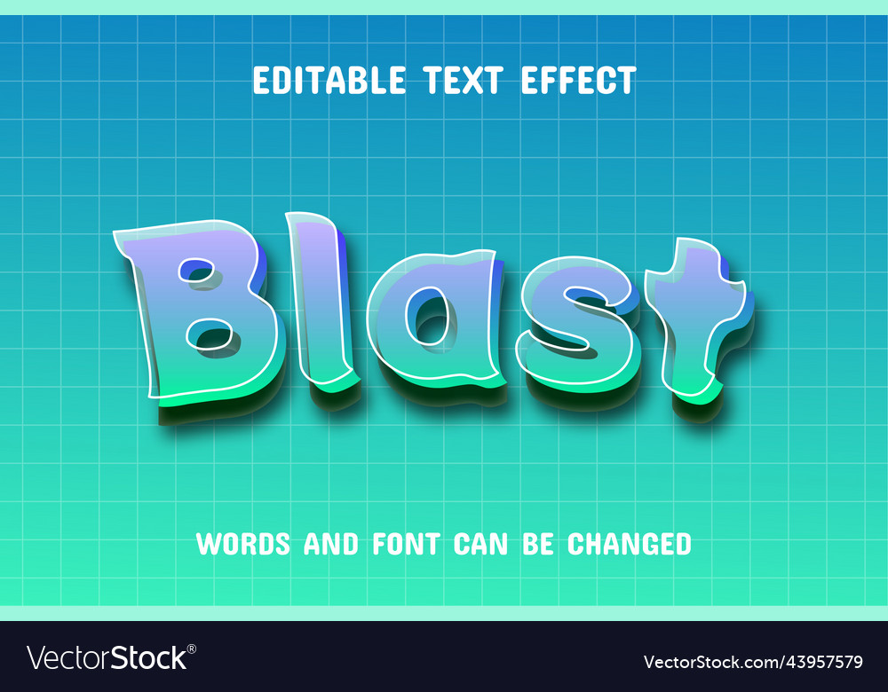 Blast text - 3d effect vector image Blast text - 3d effect