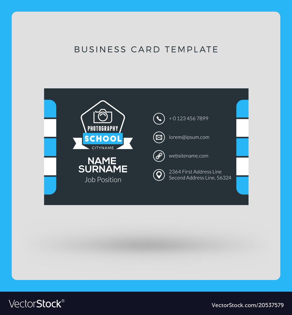 Business card template with logo