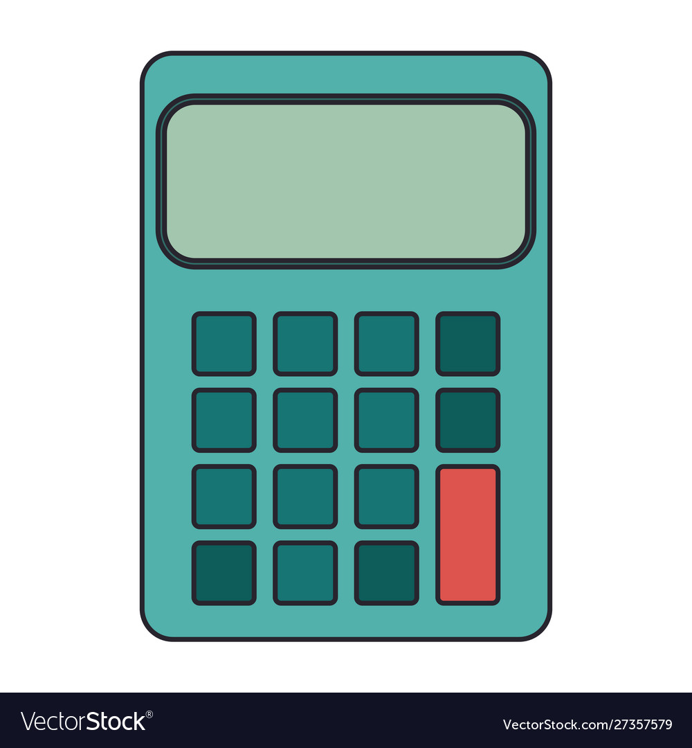 Calculator math device isolated icon