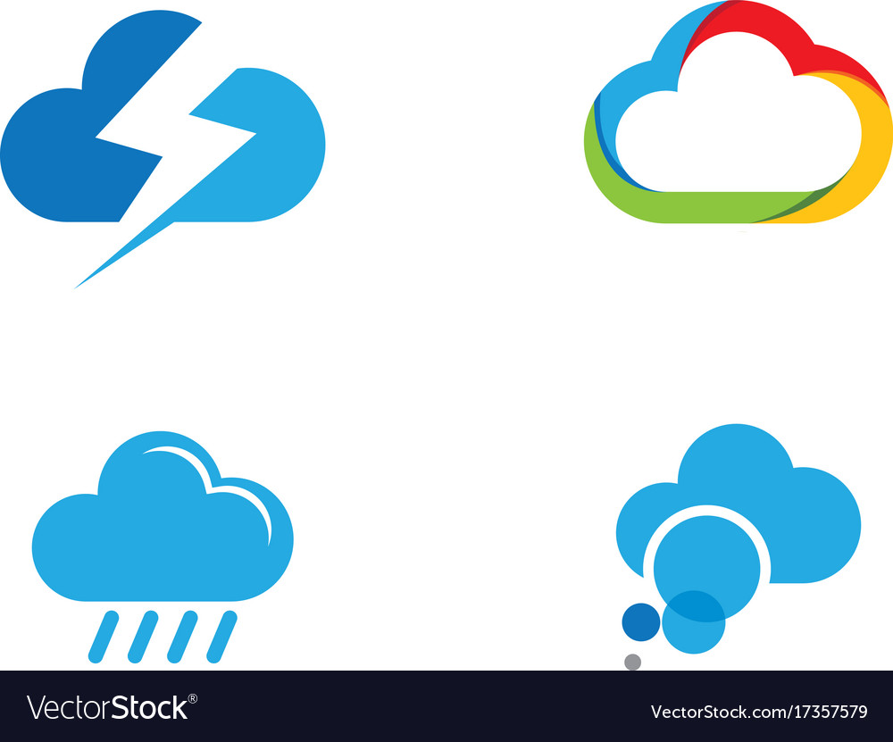 Cloud technology logo template design