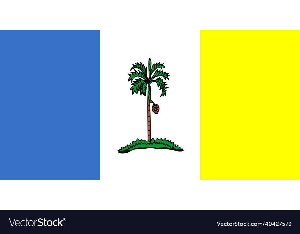 Flag of penang state federal territory malaysia Vector Image