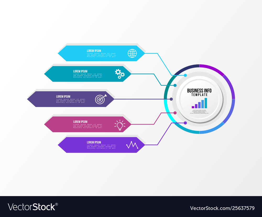 Infographic design template with options steps