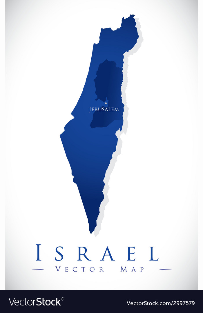 Israel design over white background