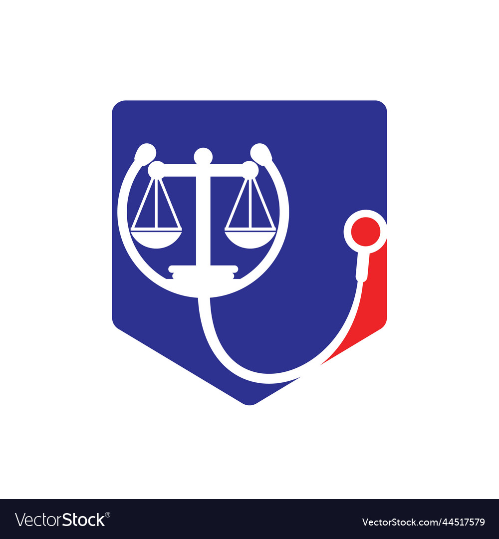 Medical law logo design template