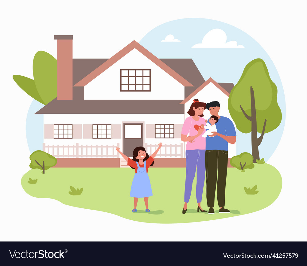 Parents Rejoice With Children Royalty Free Vector Image