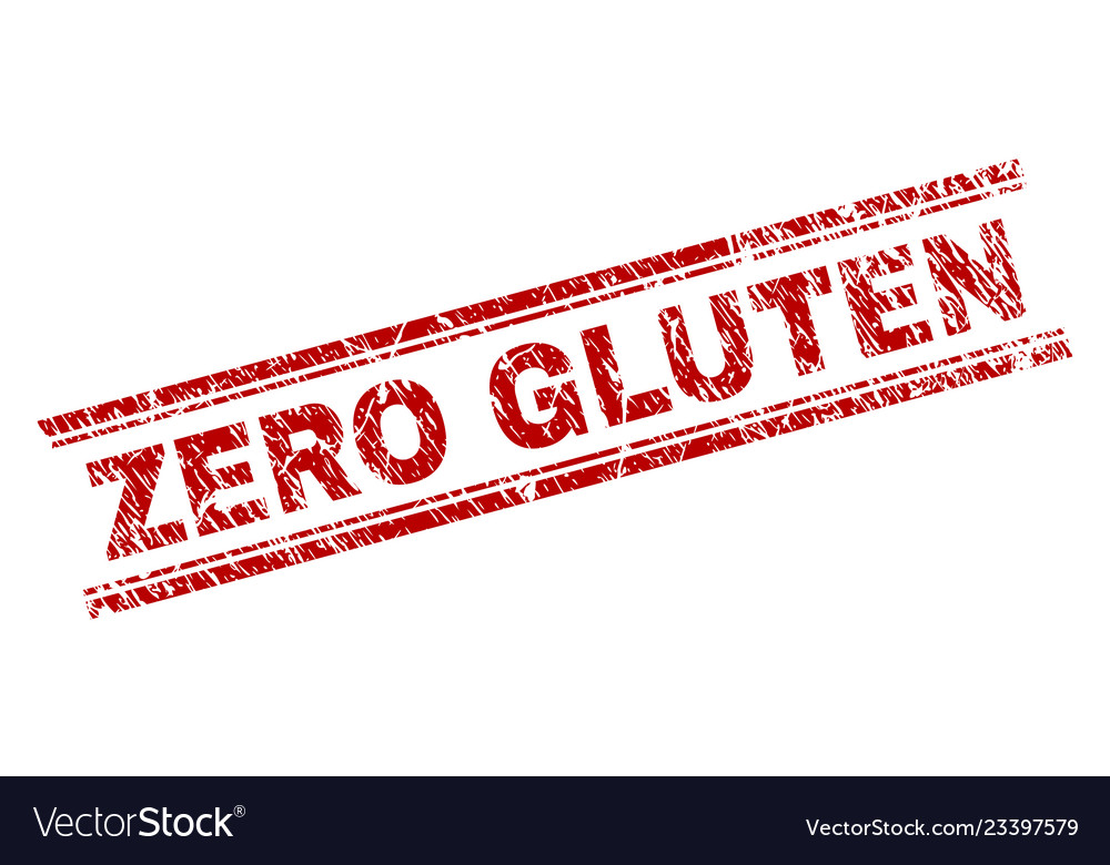 Scratched textured zero gluten stamp seal Vector Image