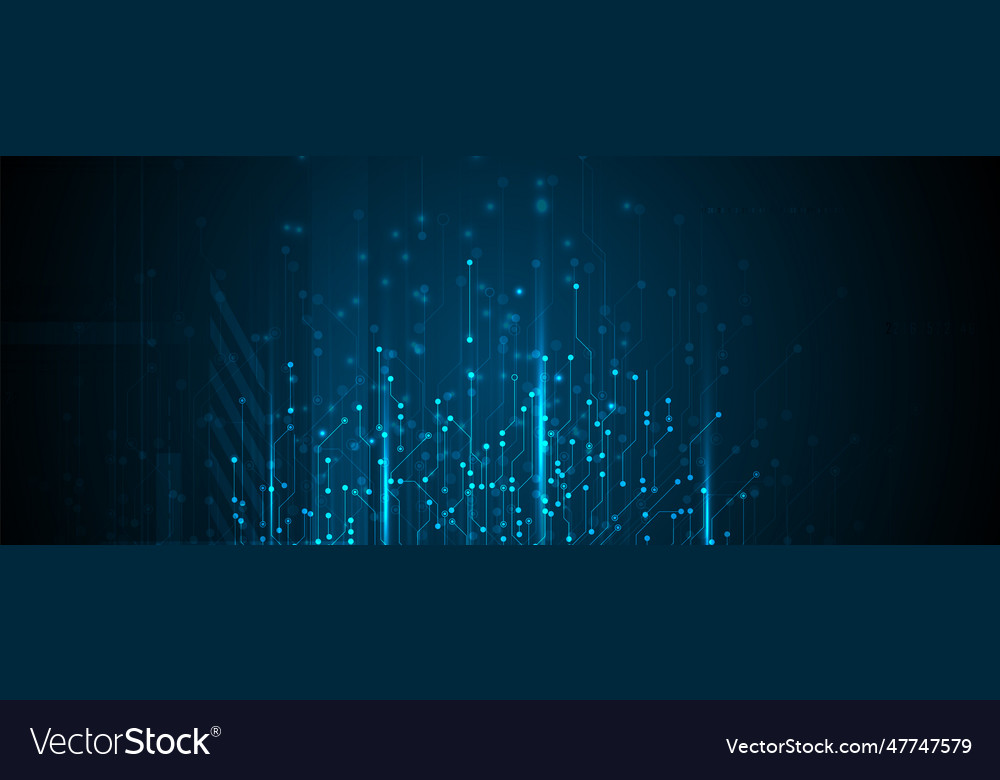 Technology data background idea of global vector image Technology data background idea of global